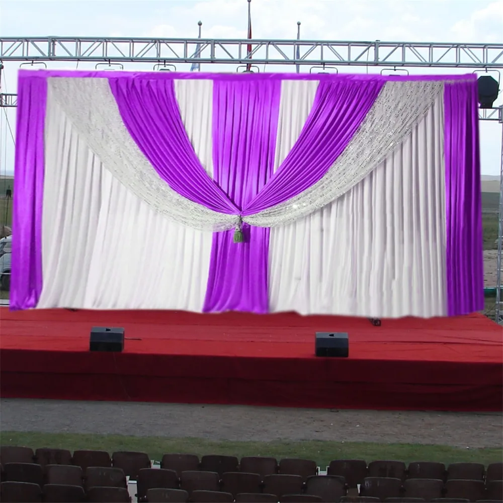 10ftX20ft свадебные фоны занавески серебряные блестки свадебный фон ледяной шелк