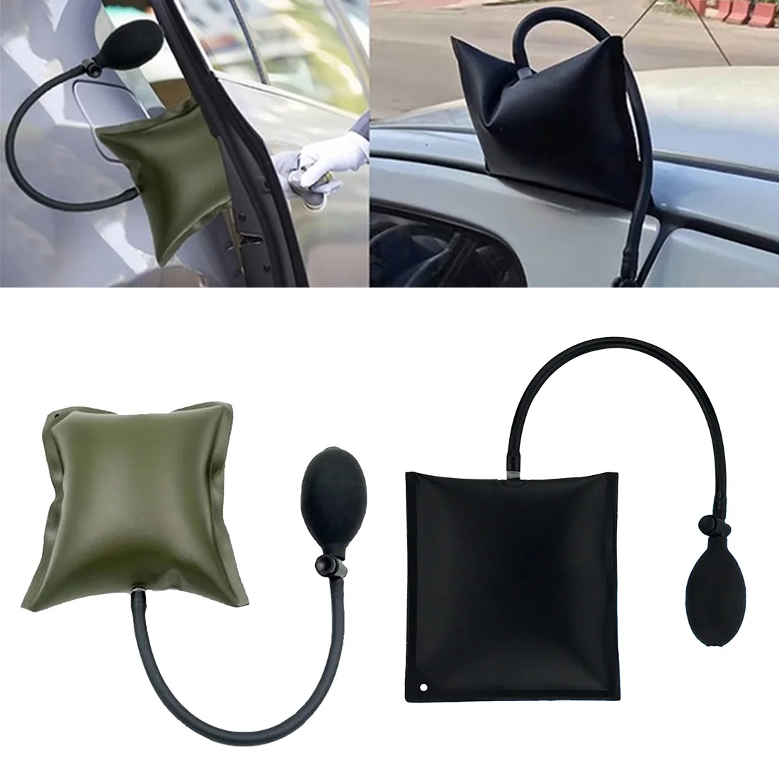 

2021, белая/зеленая/черная воздушная подушка с креплением, воздушная подушка из алюминиевого сплава, ручной насос, воздушный клин, надувной От...