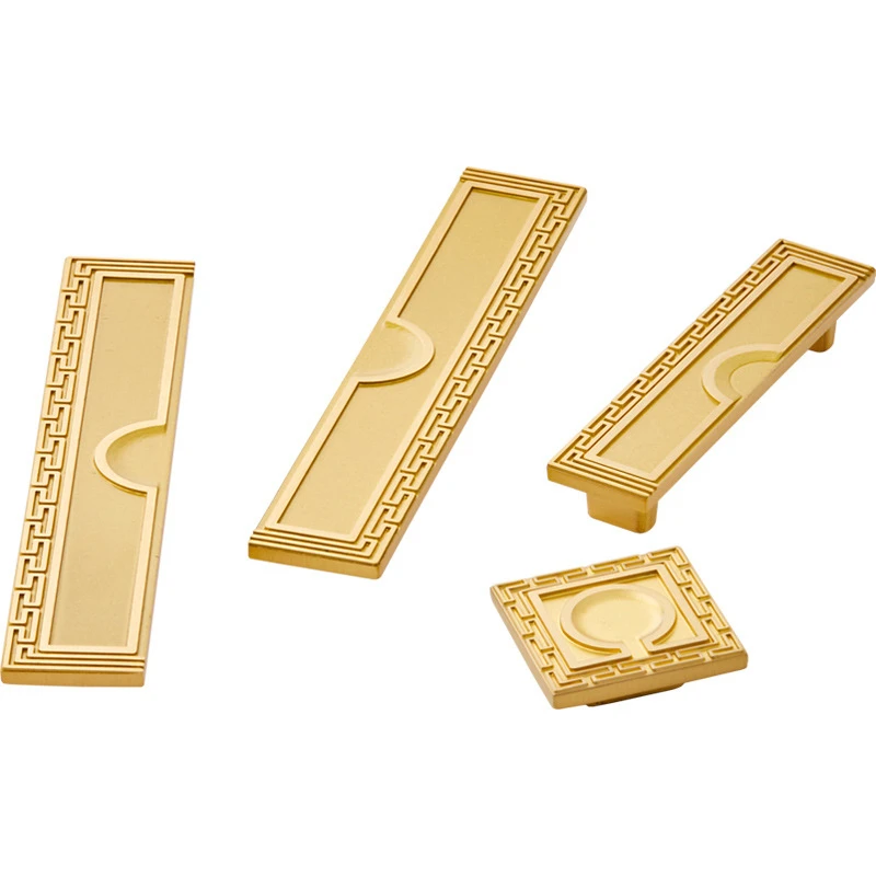 

Chinese Style Square Brass Handle Wardrobe Kitchen Cupboard Handle Cabinet Door Drawer Pull and Knob Furniture Handles Hardware