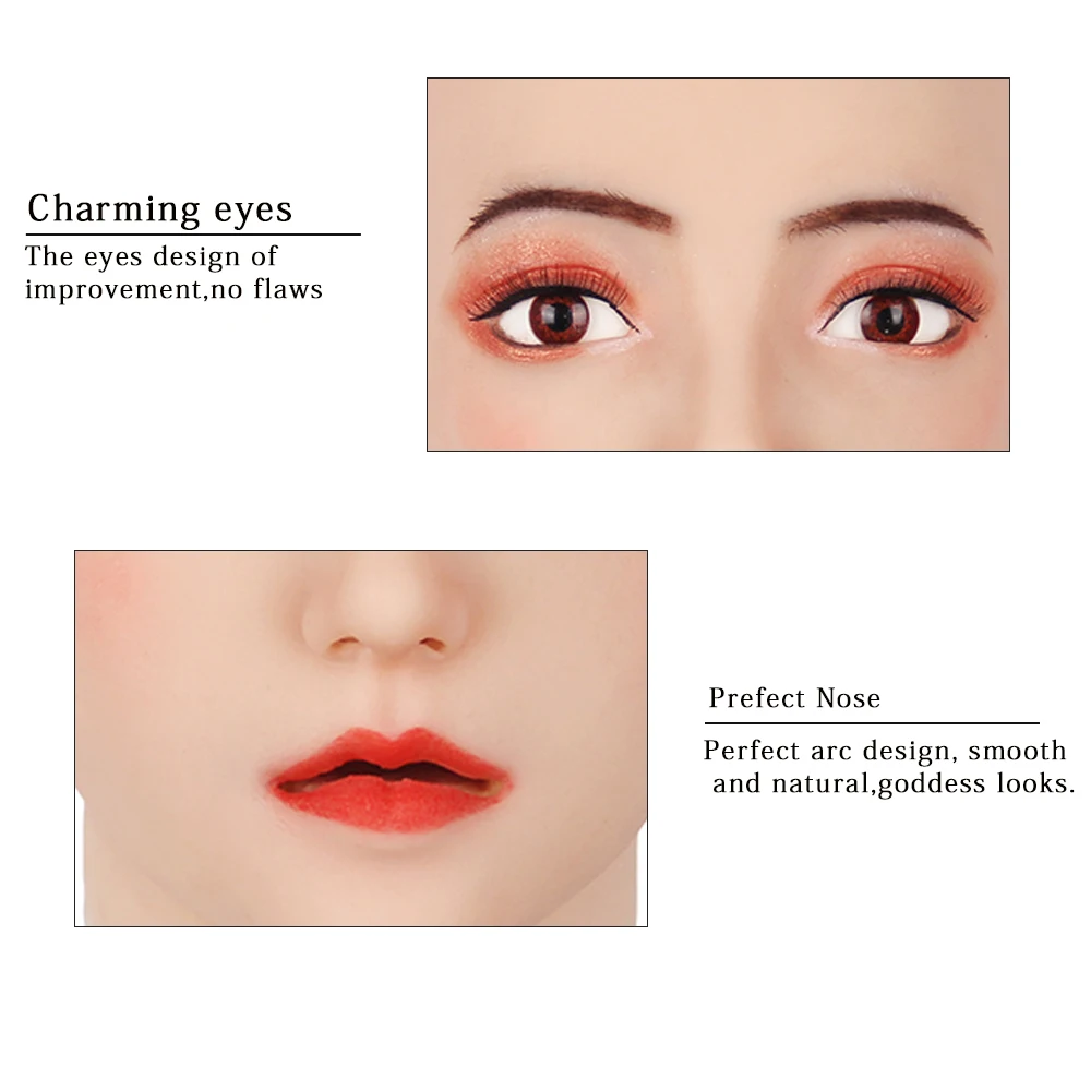 Мягкая силиконовая Реалистичная женская маска Emily для макияжа ручной работы