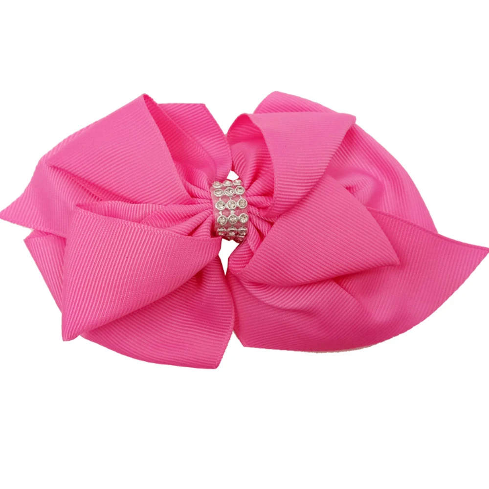 

10pcs 15cm Double Cotton Bow Hairpin With Diamonds For Children Bow Hairpin Barrette Satin Trendy Ladies Hair Accessories