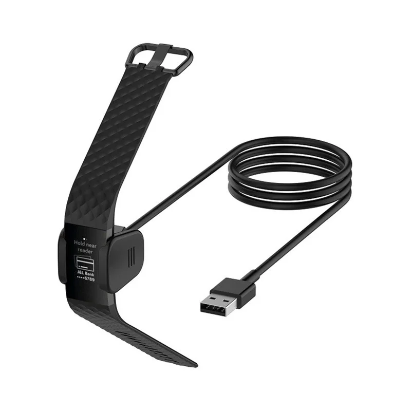 ONEVAN 55 см/1 м USB зарядный кабель для Fitbit charge 3 Смарт-часы зажим фитнес-трекер