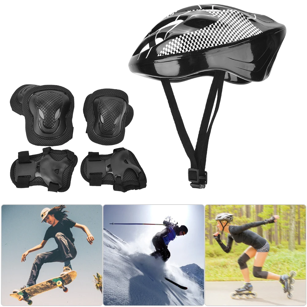 

7pcs Adults Roller Skating Protect Gear Set Knee Pads Elbow Pads Gloves Helmet Suitable For Limit Extremes Skating Enthusiasts