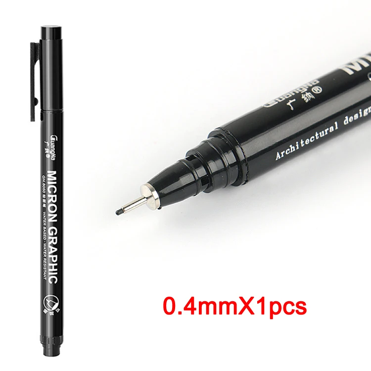 Черный тонкий наконечник эскизная ручка линия для рисования комиксов аниме
