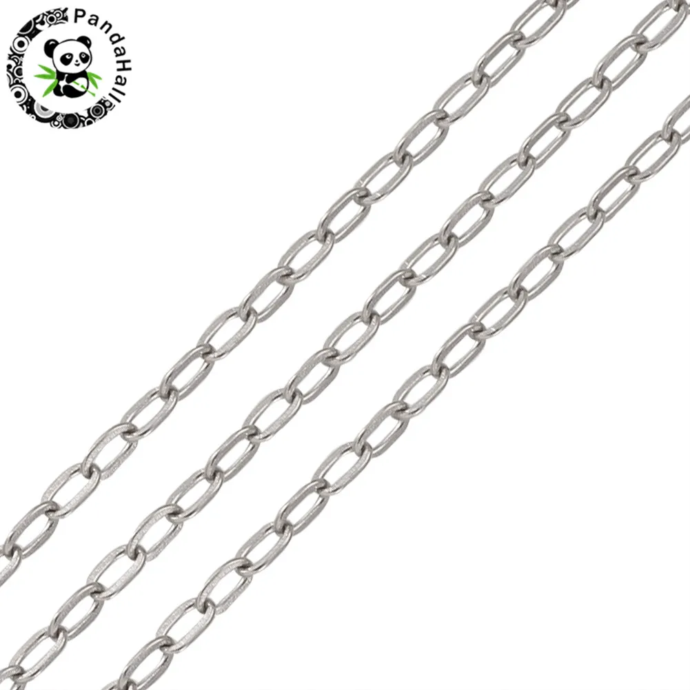 316 крестообразные цепи из нержавеющей стали для подвесных ожерелий DIY 4x2 мм|chain