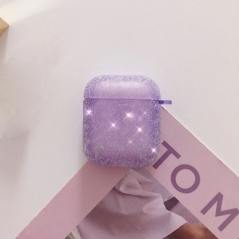 

NEW Dreamy Frosted Diamond Glitter Shell Headset Cover for apple AirPods 1 2 Pro Earphone Case Bag Cute Love Heart Pearl