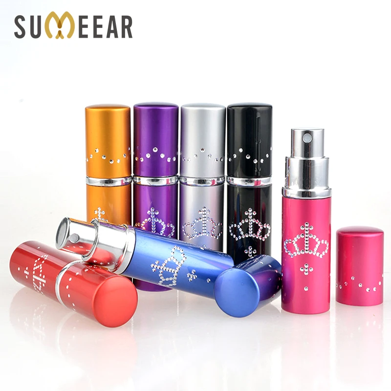

7pcs/Lot 10ml Mini Portable Aluminum Refillable Perfume Bottle With Sprayer Empty Parfum Cosmetic Case For Traveler