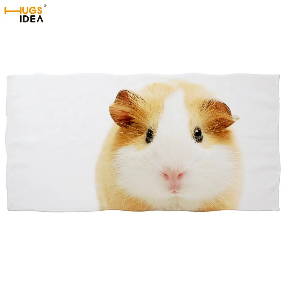 HUGSIDEA симпатичное 3D полотенце для душа с принтом морской свинки быстросохнущее