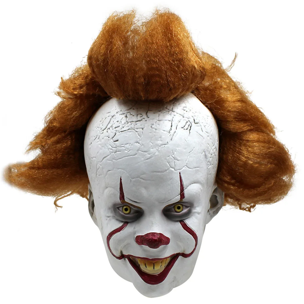 Карнавальная маска из латекса Stephen King's It Pennywise для косплея Вечерние Маски на