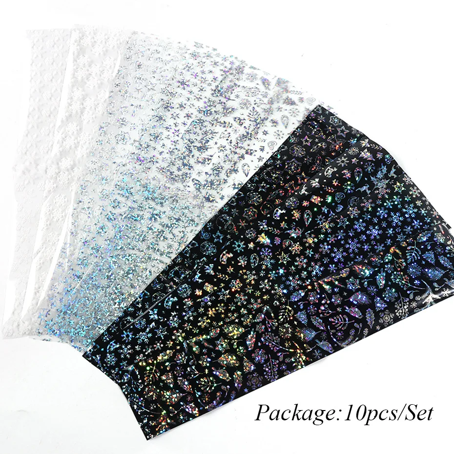 MSHARE набор голографических рождественских снежинок|Гель для ногтей| |