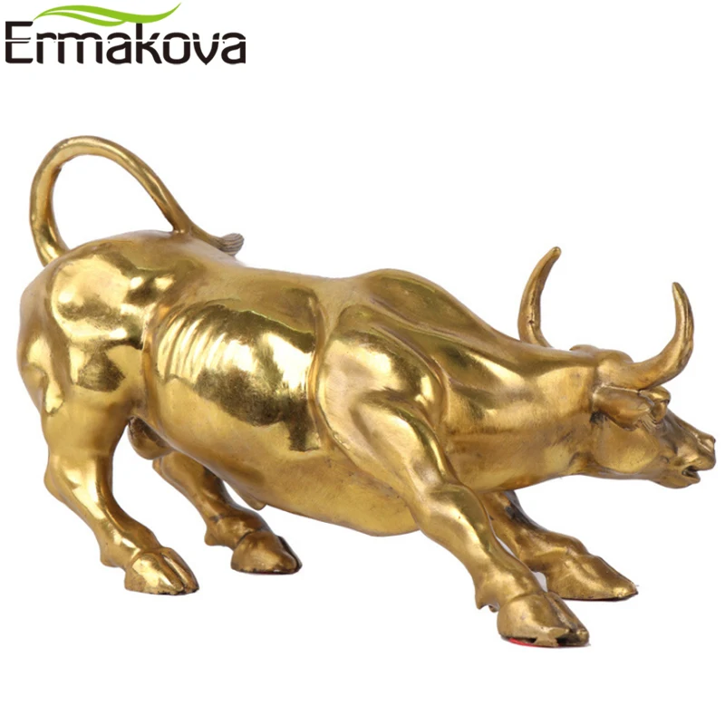 ERMAKOVA Wall Street Золотая свирепого быка фигурка скульптура зарядка фондовый рынок