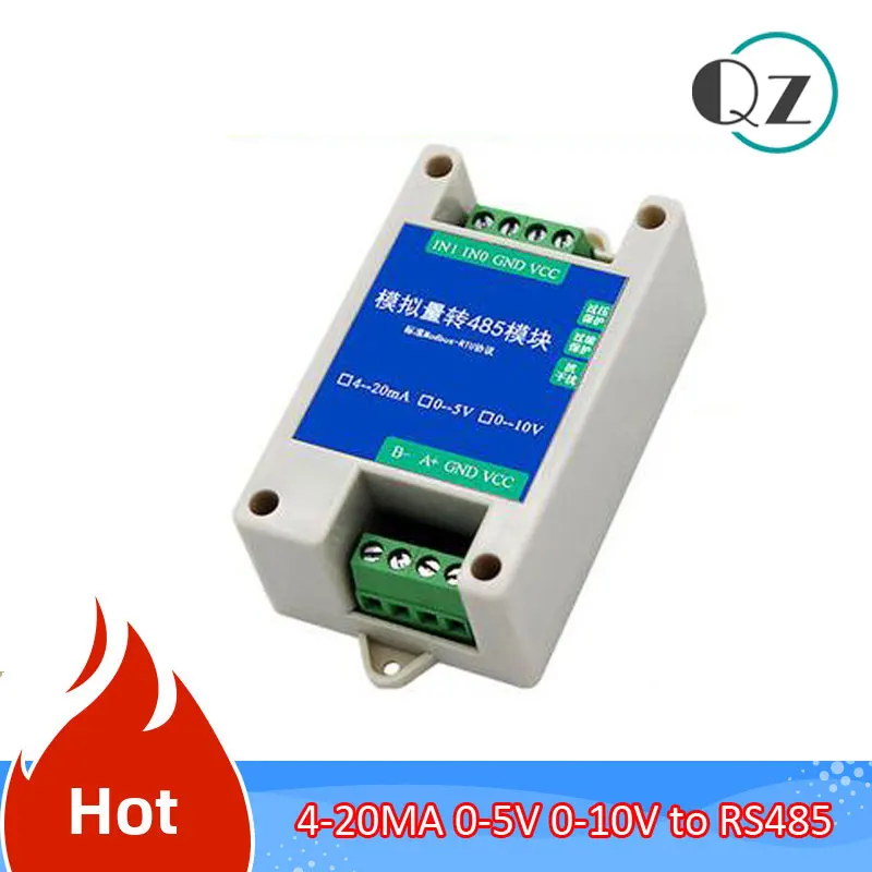 Аналоговый модуль сбора количества 4-20 мА 5 в 10 к передатчику RS485 Modbus