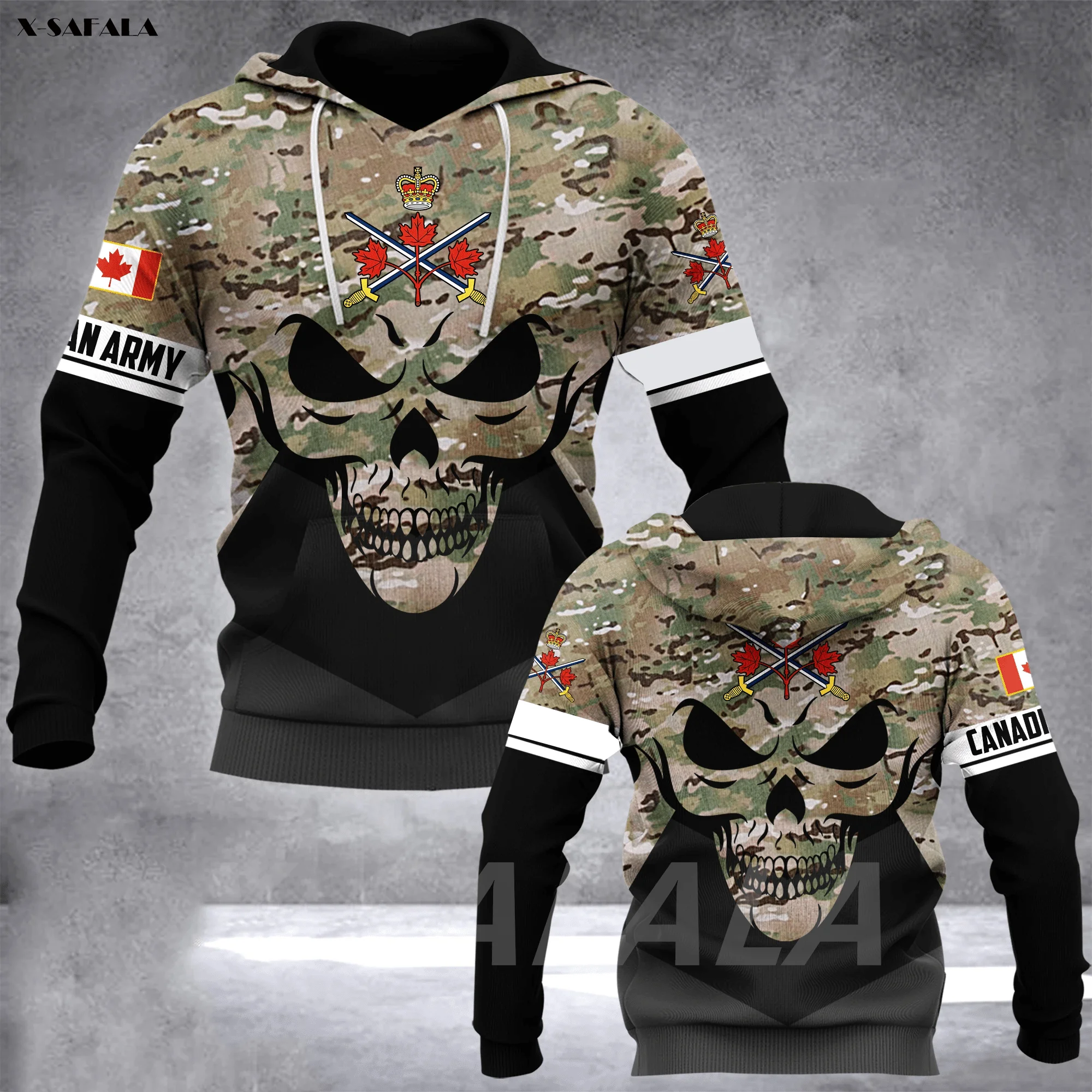 DENMARK Army Veteran Skull Flag 3D Printed Hoodie Man Female Zipper Pullover Sweatshirt Hooded Jersey Streetwear Tracksuits | Мужская