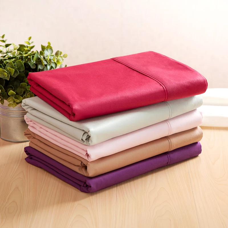

Pure cotton satin bed flat sheets king size 240x260cm bed cover for home