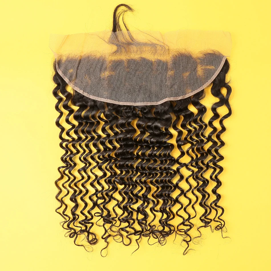 Бразильские волнистые волосы 13х4 кружевные фронтальные узлы отбеленные с