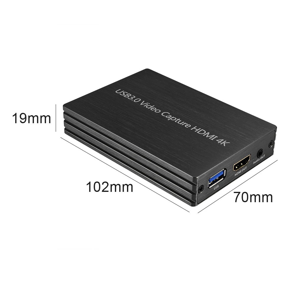 

4K 1080P Video Capture Card HDMI-compatible to USB3.0 Dongle Game Recorder Lightweight Game Playing Elements for Live Stream