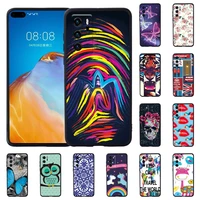 soft tpu silicone phone case for huawei p20p20 prop30 prop30 plusp30 litep40p40 pro old image pattern back cover