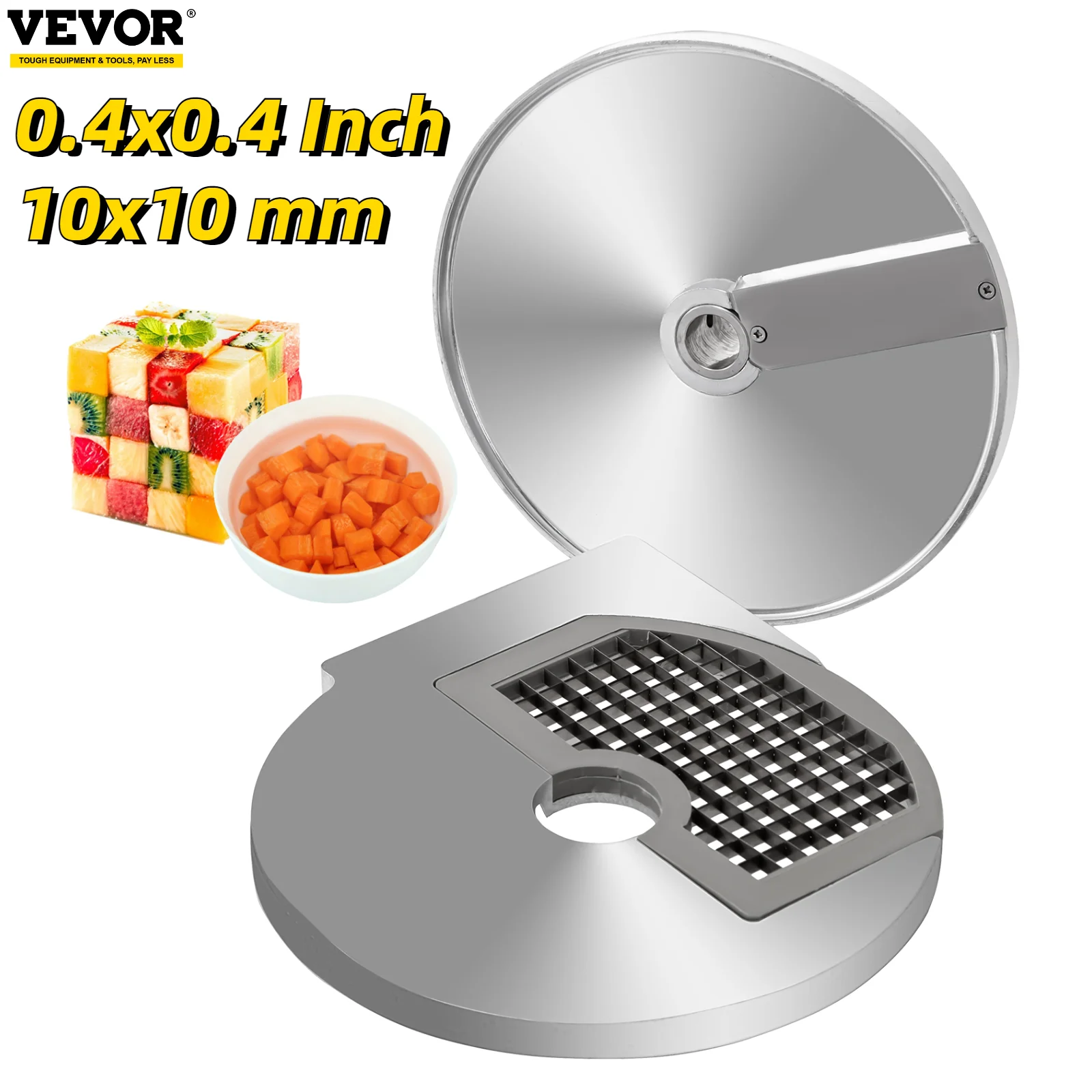 VEVOR Mandoline Dicing Grid Vegetable Cutter Kit Stainless Steel 0.4x0.4 Inch Disc Home Dice Fruit Gadgets Kitchen Accessories