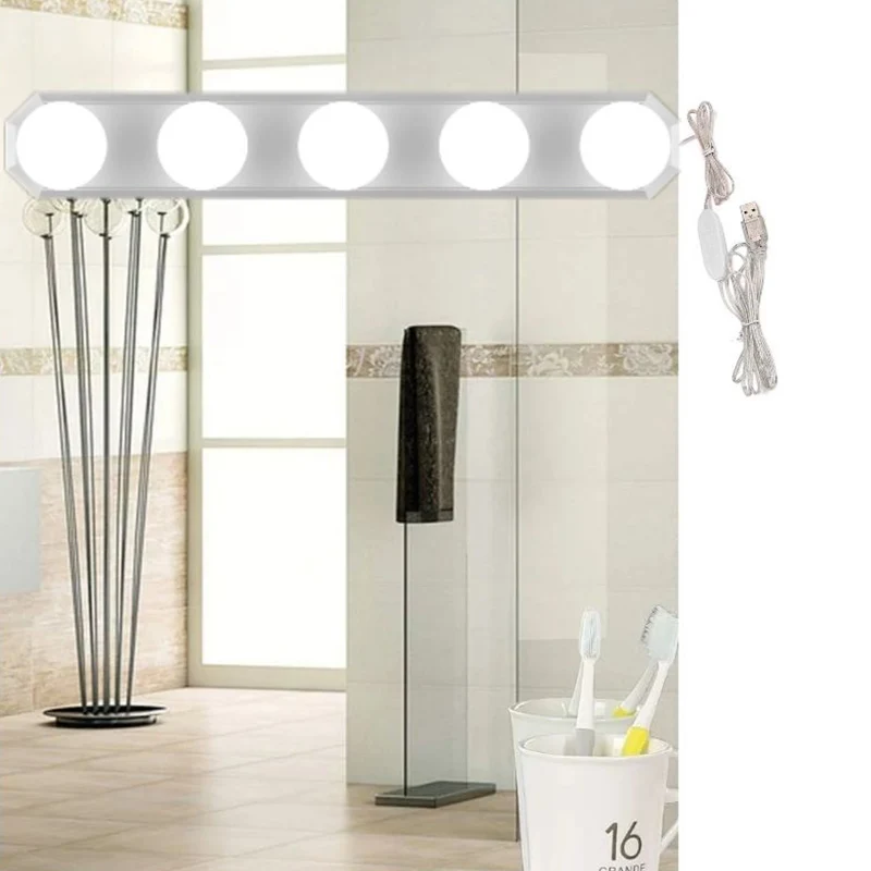 Светодиодный светильник зеркало студийный на присоске USB косметический s