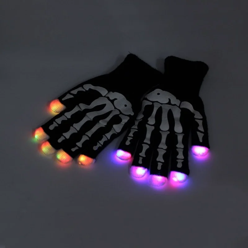 

7 mode LED Finger Gloves Lighting Flashing Rave Decoration Toys Dance Party