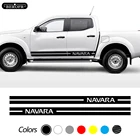 Наклейки для кузова гоночного автомобиля для Nissan NAVARA, 2 шт., Длинные Полоски, спортивные Декоративные наклейки для боковой двери, виниловые аксессуары на заказ для автомобиля