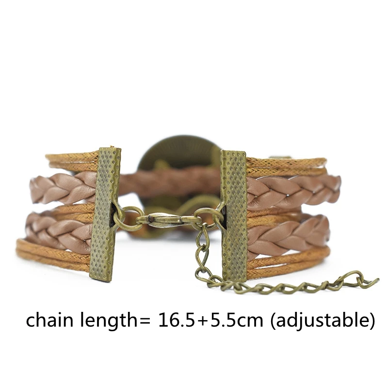 

Soccer Multi-layer Bracelet France Brazil UK Flag Wristband Men Punk Braided Rope Bracelet Football Lover Gift