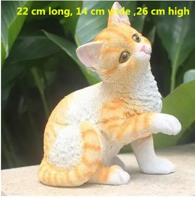 Имитация кота из смолы украшения для домашнего стола Красивые Животные|decorative gift