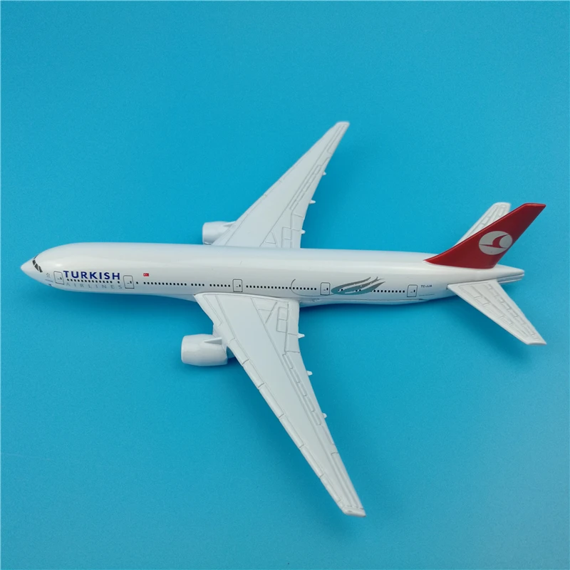 16 см Турецкие авиалинии Боинг 777 статический твердая металлическая модель