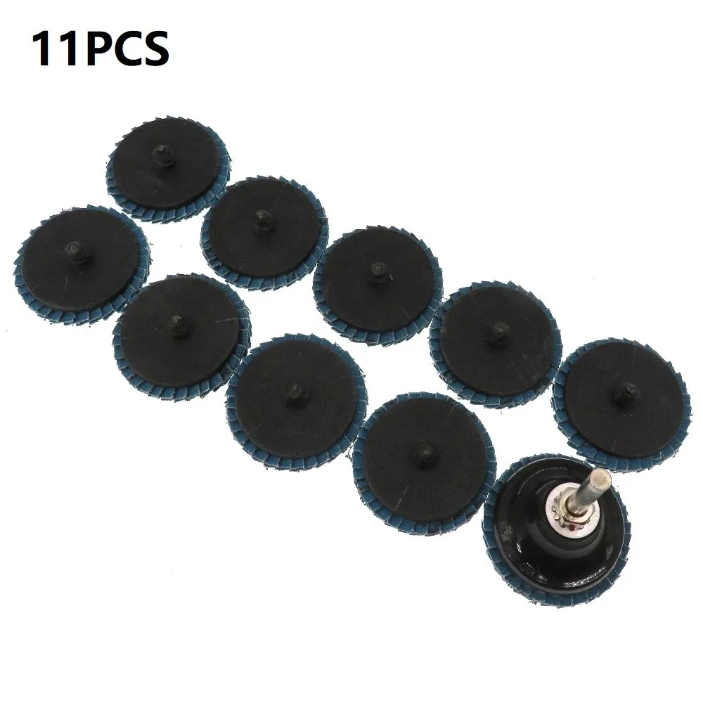 

11PCS 2 Inch #40 Flap Sanding Disc With Holder Zirconia Alumina Abrasives Flap Discs Sandpaper Wheels Grinding Flap Discs
