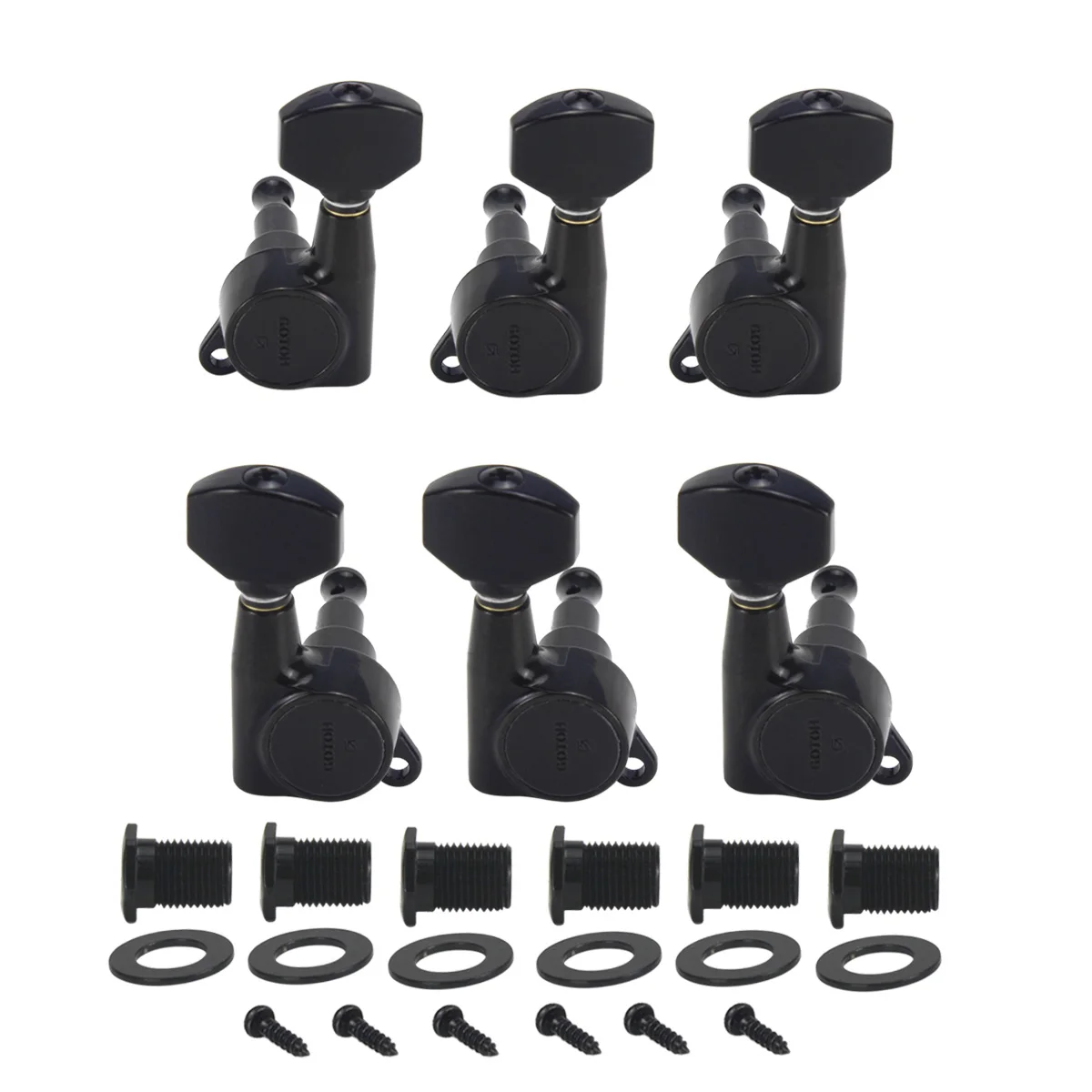 Черный GOTOH SG381-07 электрическая гитара колышки Тюнеры ключи 3L3R аксессуары для гитары Сделано в Японии - Цвет: Черный