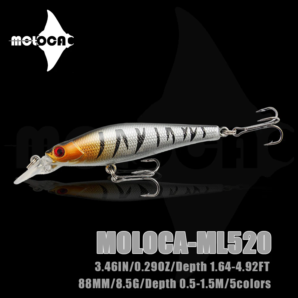 

Fishing Accessories Lures Minnow Weights 8.5g 88mm Floating 0.5-1.5m Pesca Wobblers Black Minnow Fish Leurre Carnassier Angeln