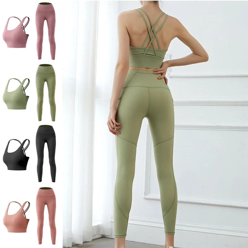 

Women Sexy Seamless Gym Set Yoga Pants Clothing Bra Leggings Shorts Sportswear Fitness Ensembles Sports Wear Outfits