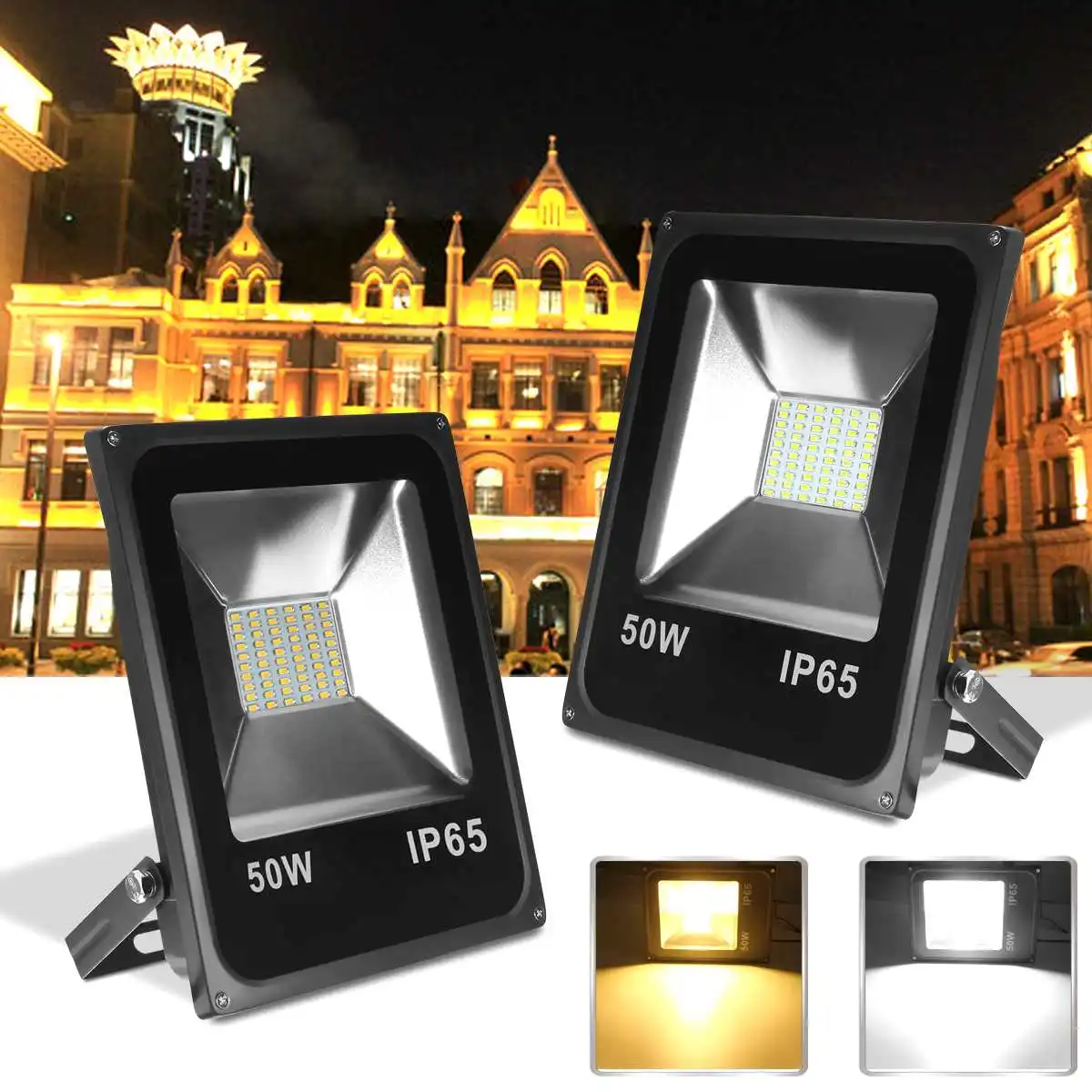 

Ultra Silm LED Floodlight Waterproof Security Spotlight 50W Flood Light Outdoor Lighting for Garden Street Wall AC85-265V
