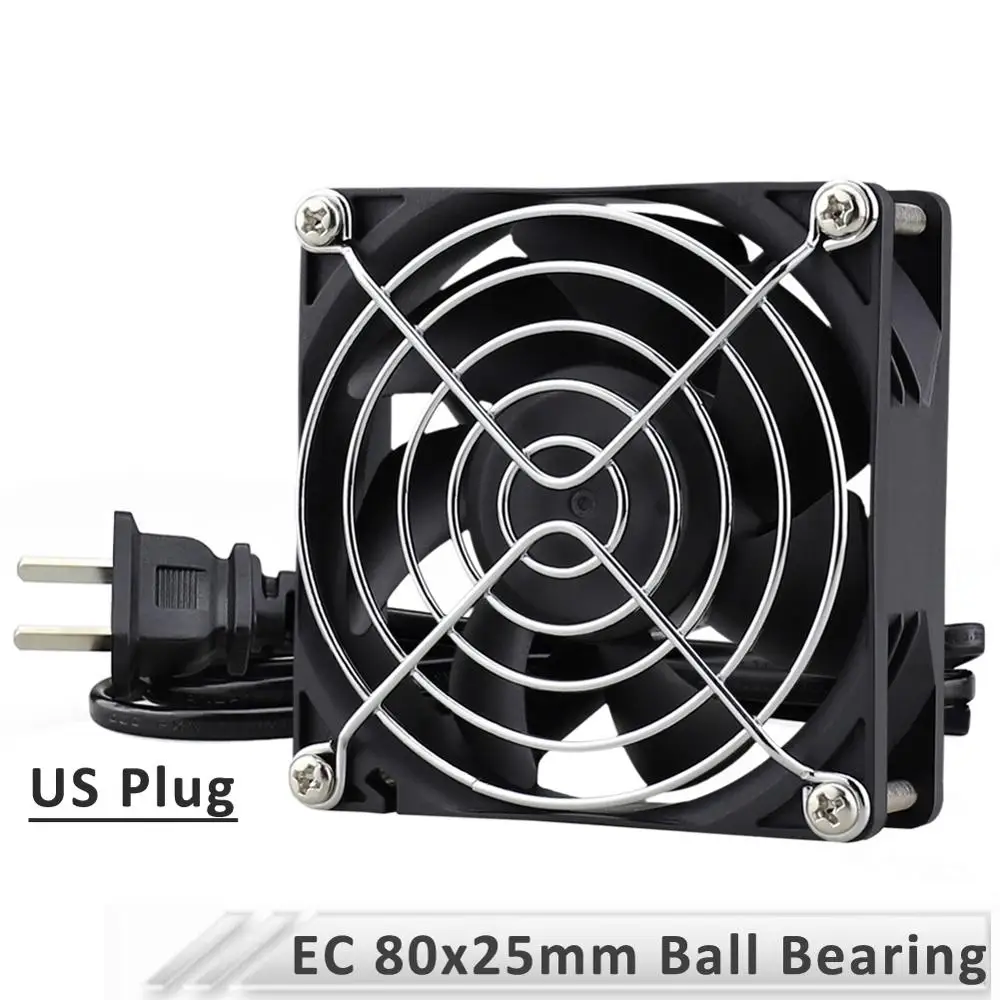 1 шт. Gdstime AC 110 в 120 220 240 80 мм EC шарикоподшипник охлаждающий вентилятор 80x80x25 8 см 8025 2