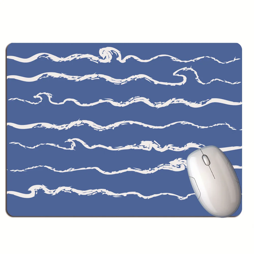 Скандинавский минималистичный Синий Стиль Коврик для мыши Чайка вертикальные