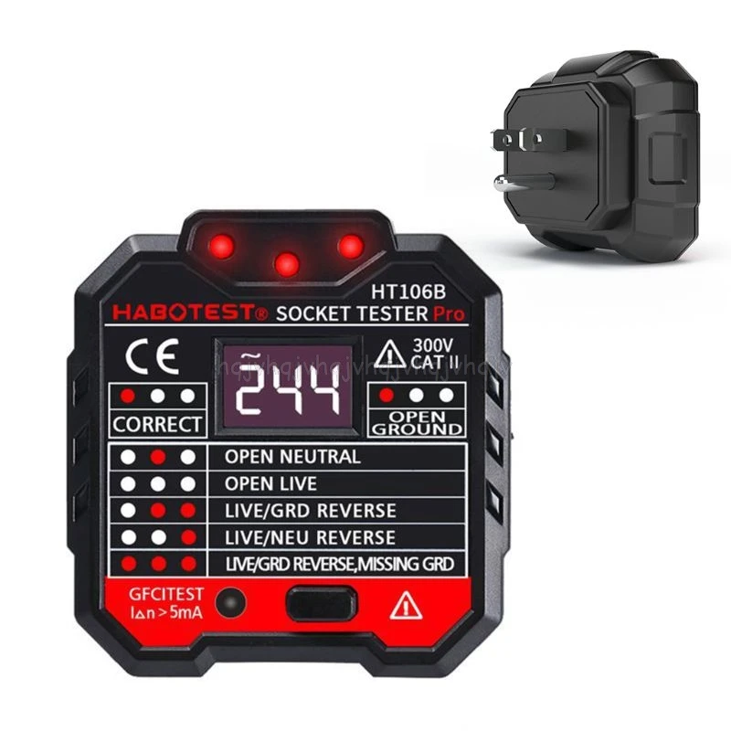 HT106 Электрический тестер гнезда нейтральный живого земельного провода