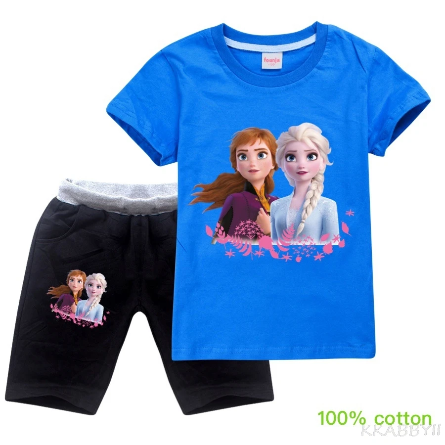 Комплект детской одежды Disney летняя футболка и шорты для мальчиков девочек