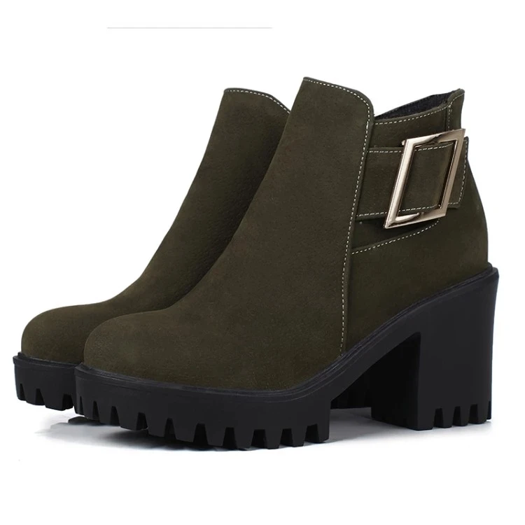 

Big Size 10 11 12 boots women shoes ankle boots for women ladies boots shoes woman winter Metal decoration