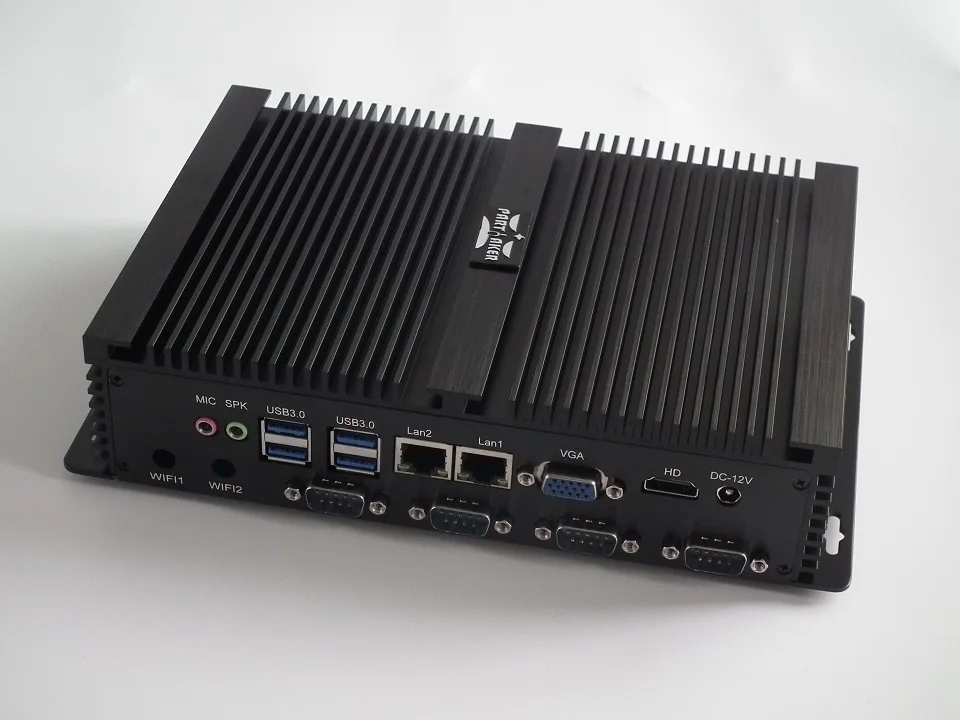 Безвентиляторный usb 3.0 промышленных с двойной гигабитный lan 4 com hdmi автоматической загрузки intel celeron c1037u 1.8g 4g барана 16g ssd windows linux