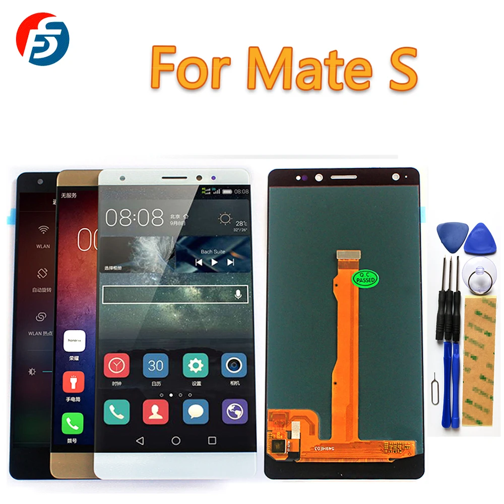 100% протестированный 5 дюймовый сенсорный экран для huawei mate S ЖК дисплей дигитайзер