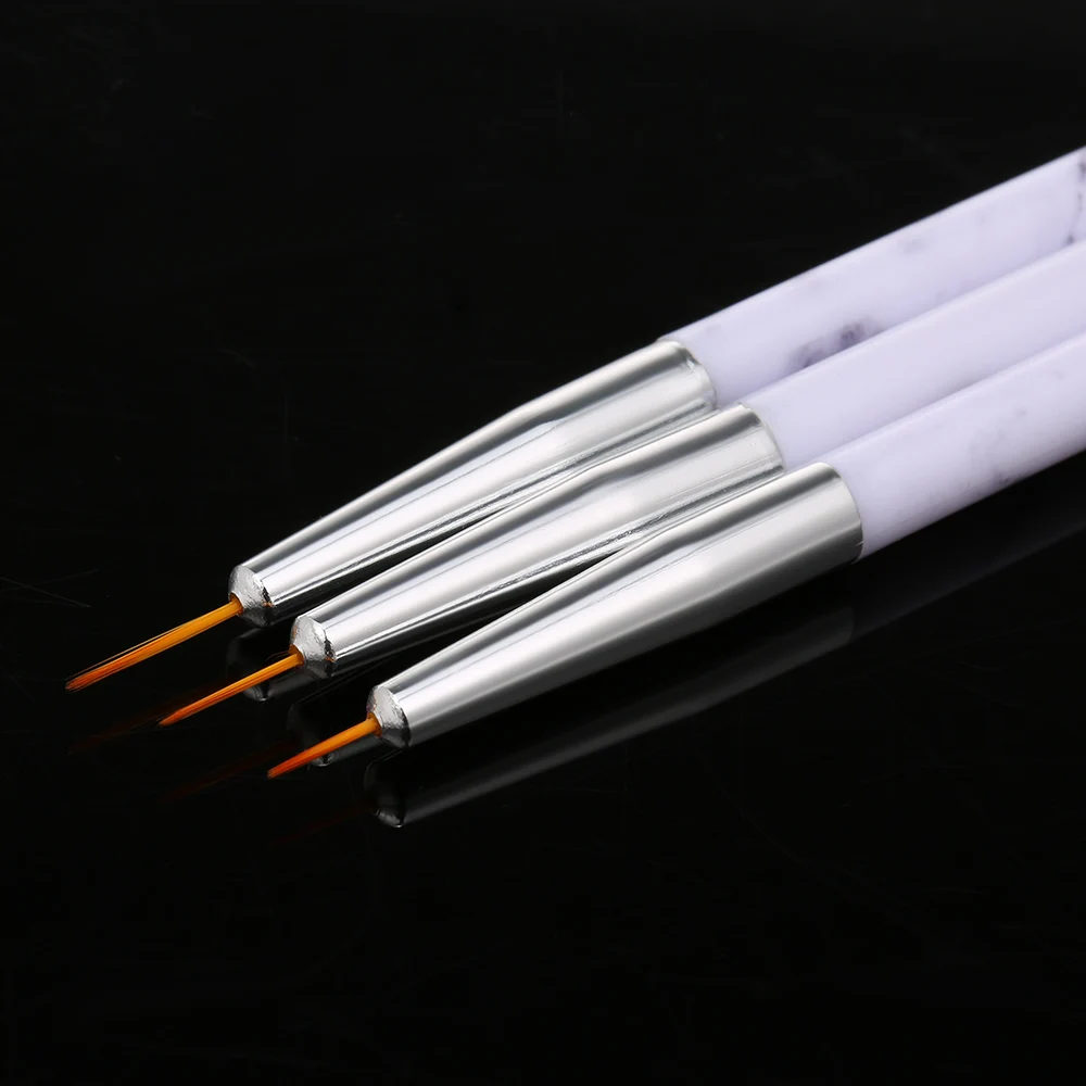 3 шт. кисти для дизайна ногтей инструменты подводки ручка рисования УФ гель