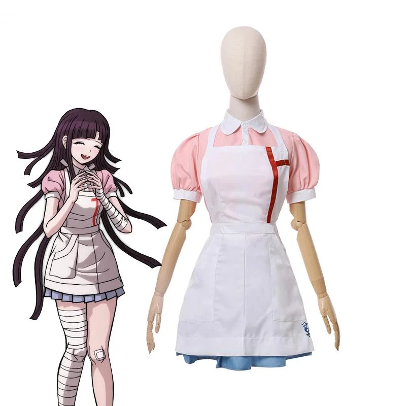 

Danganronpa Dangan Ronpa 2 Mikan Tsumiki Cosplay Costume Halloween Carival Party Costume Cute Uniform Sets Woman Dress