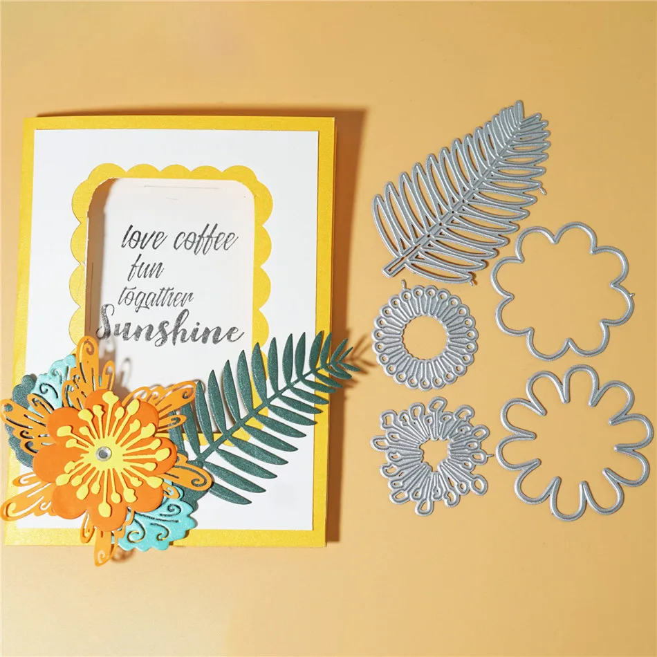 DiyArts 5 шт./лот Цветочные штампы листовой металлический штамп для резки бумаги