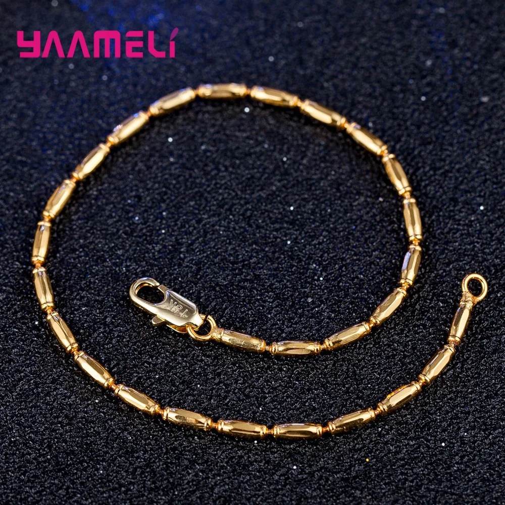 Женский и мужской браслет цепочка из стерлингового серебра 925 пробы Классические