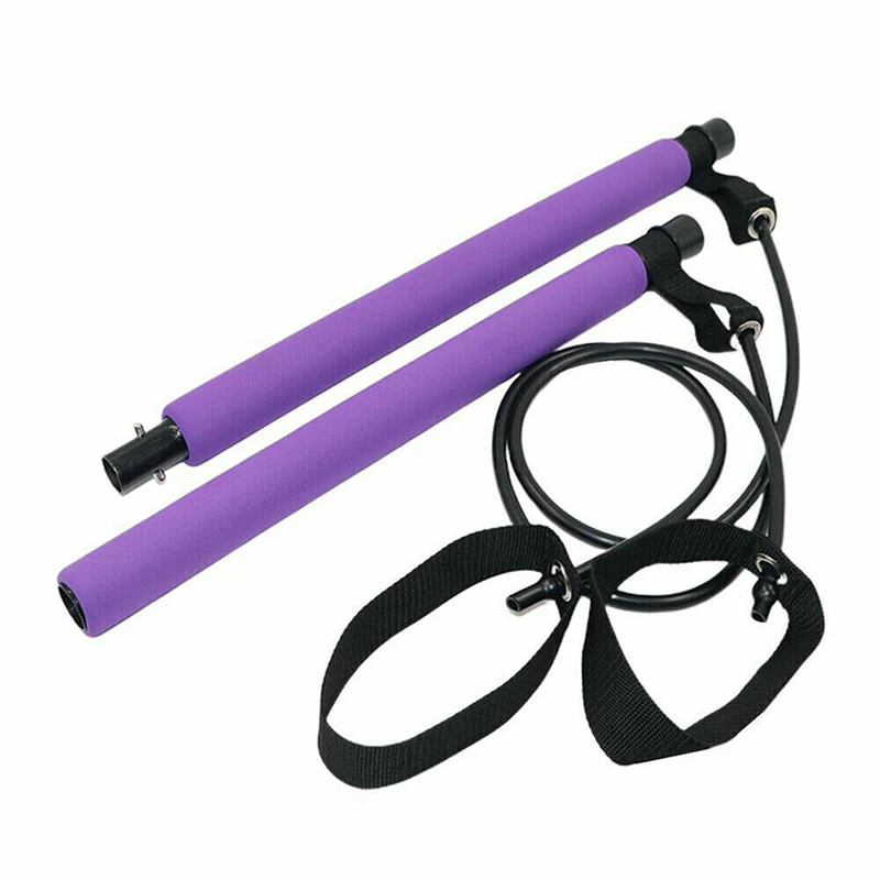 

Pilates Bar Kit with Resistance Band Portable Exercise Stick for Gym Yoga Fitness Training NIN668