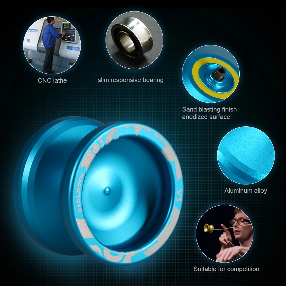 Профессиональный Йо-Йо MagicYoyo V3 высокоскоростной алюминиевый сплав йо-йо токарный
