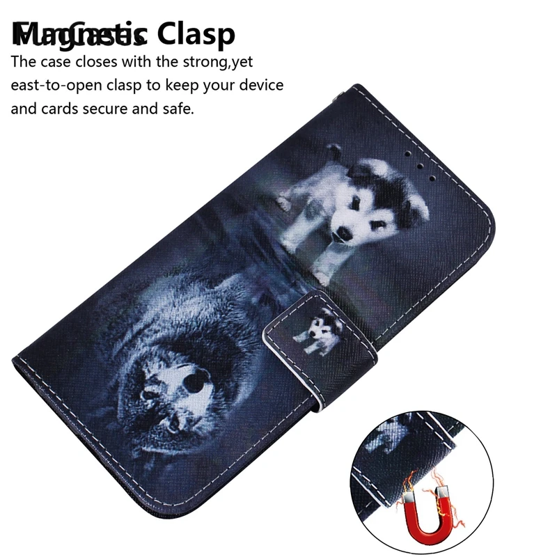 For Etui Sony Xperia 20 Case Soni Experia 20 Wolf Panda Magnetic Flip Wallet Cover For Coque Sony Xperia20 2019 Fundas Cases images - 6