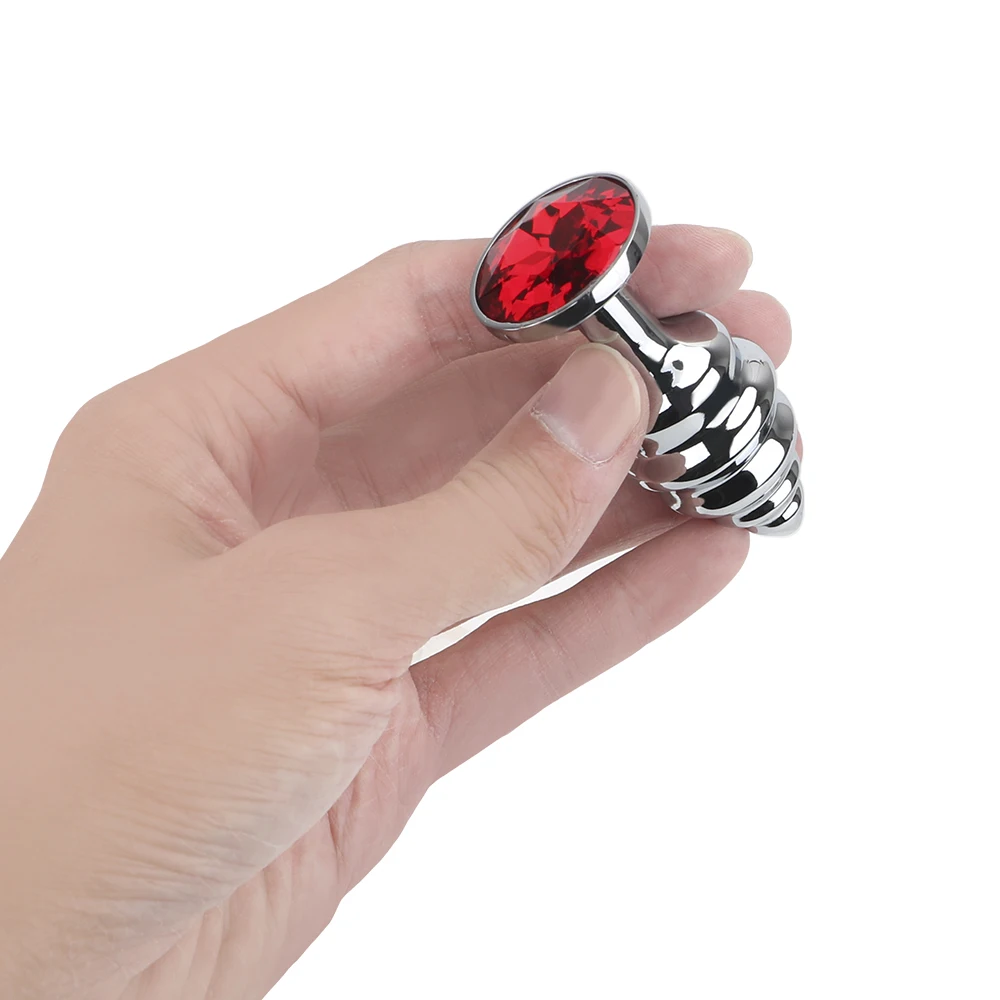 Анальная пробка для пар спиральный стимуляционный массажер нержавеющая сталь