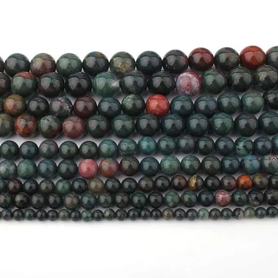 

Wholesale Genuine Chicken Blood Stone Bead,4mm 6mm 8mm 10mm 12mm Round Gemstone Loose Beads For Jewelry Making,1of 15" strand