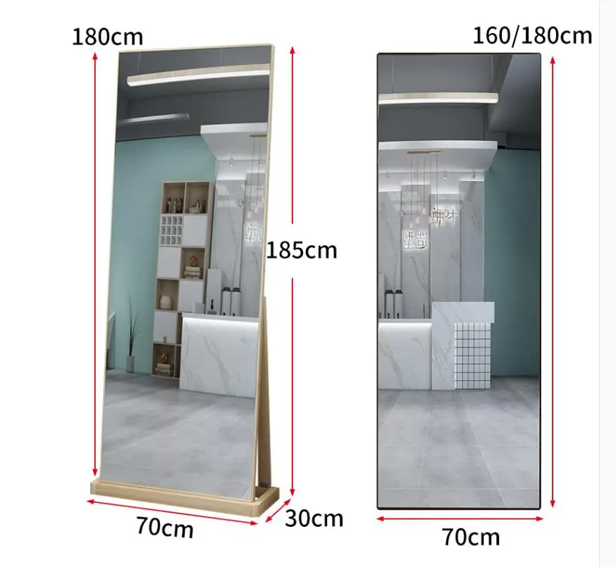 Простое и свежее современное зеркало в скандинавском стиле одностороннее